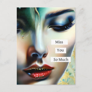 Miss You So Much   Fantasy Ethereal Art Postcard