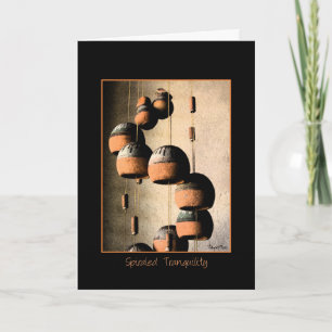 Miss You Spiralled Wind Chimes Still Life Photo Card