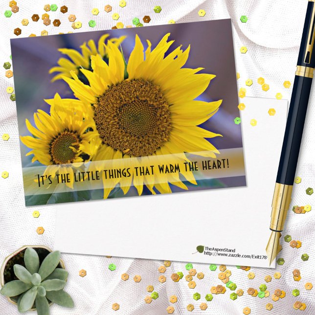 Miss You Sunflowers Close-Up Photograph Postcard (Creator Uploaded)