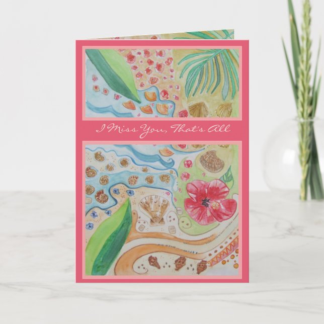 Miss You Thinking of You Sending Hugs Greetings Card (Front)