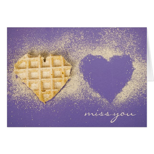 Miss You- waffle heart on purple (Front Horizontal)