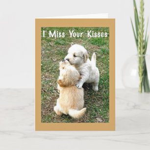Miss Your Kisses Paper Greeting Card