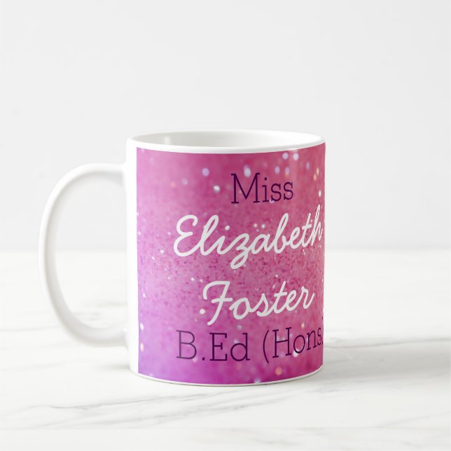 Miss (Your Name) B.Ed (Hons) Graduation Mug (Left)