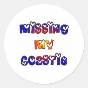 misscoastie2 classic round sticker