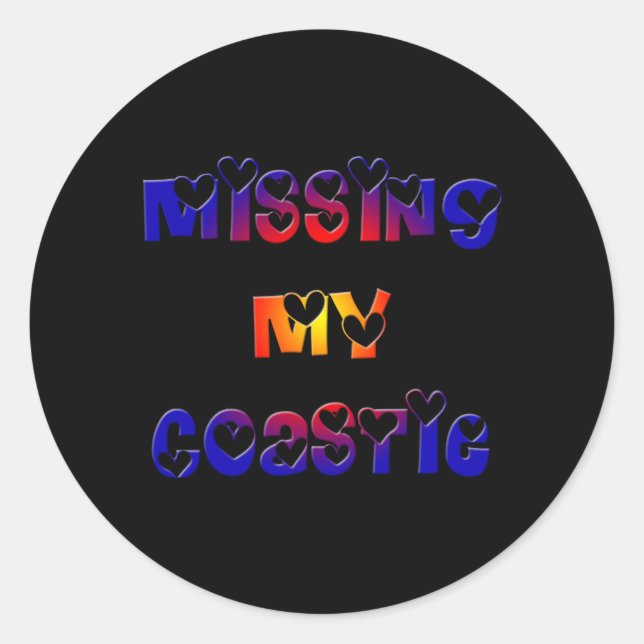 misscoastie classic round sticker (Front)