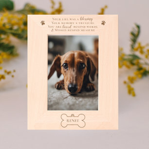 Missed Beyond Measure Dog Memorial Keepsake  Etched Frames