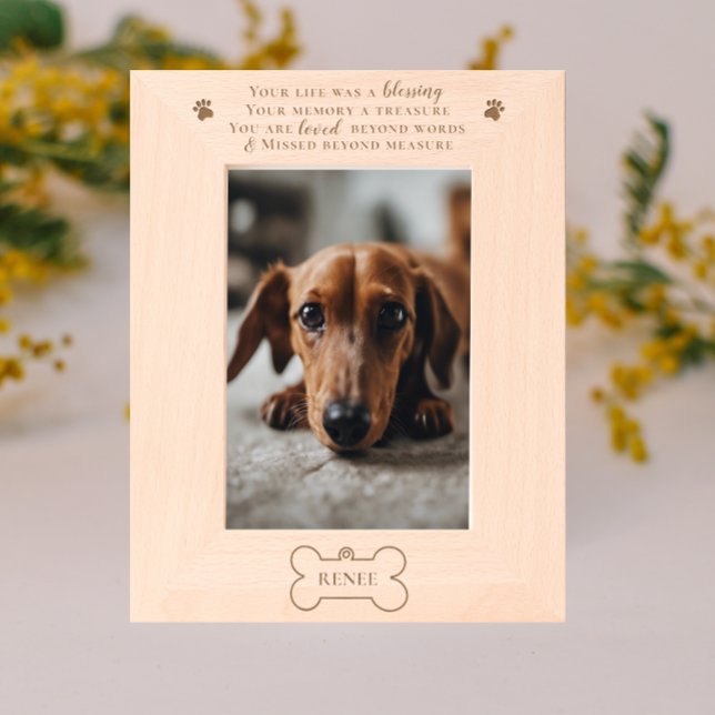 Missed Beyond Measure Dog Memorial Keepsake  Etched Frames (Creator Uploaded)