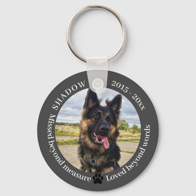 Missed Beyond Measure Pet Memorial  Keychain (Front)