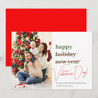 Missed Christmas Valentine's Day Holiday Card