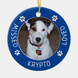 Missed Loved | Custom Dog Memorial Ceramic Ornament
