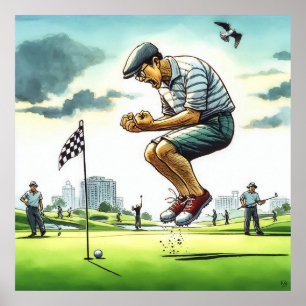 Missed Putt - Golf Art Print