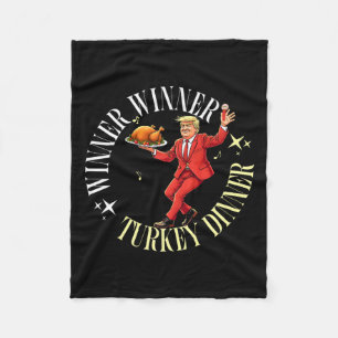 Missed Thanksgiving Great Again Funny Trump Dancin Fleece Blanket