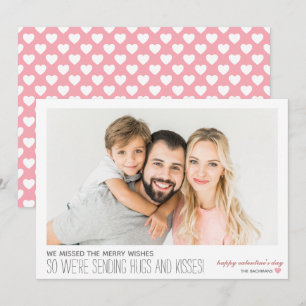 Missed Wishes Hugs & Kisses Photo Card