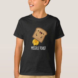 Missile Toast Funny Mistletoe Puns Dark BG T-Shirt