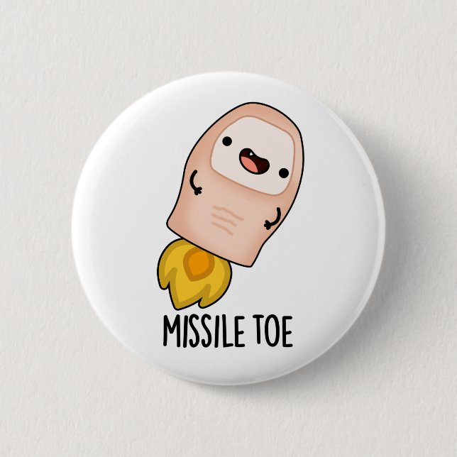 Missile Toe Cute Mistletoe Pun 6 Cm Round Badge (Front)
