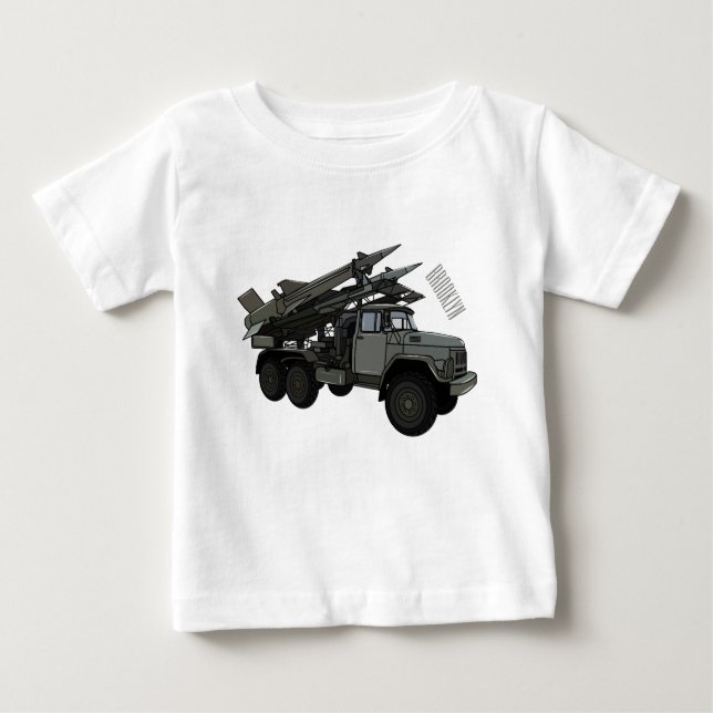 Missile vehicle cartoon illustration baby T-Shirt (Front)