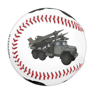 Missile vehicle cartoon illustration baseball
