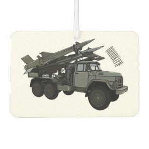 Missile vehicle cartoon illustration car air freshener