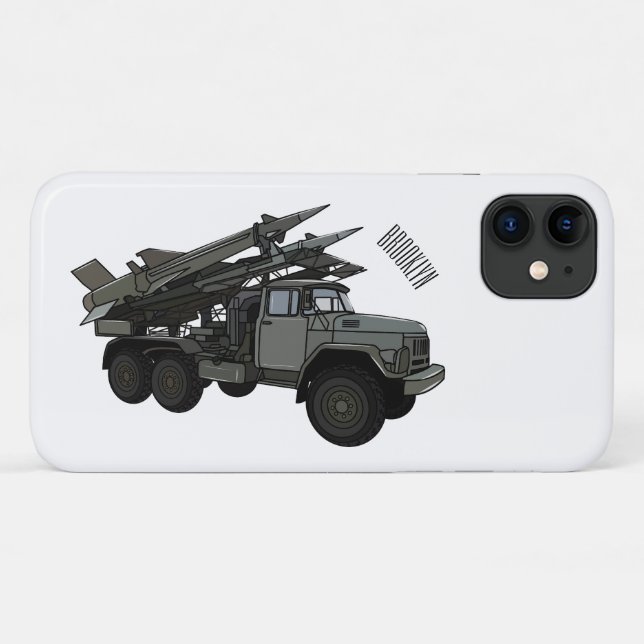 Missile vehicle cartoon illustration Case-Mate iPhone case (Back (Horizontal))