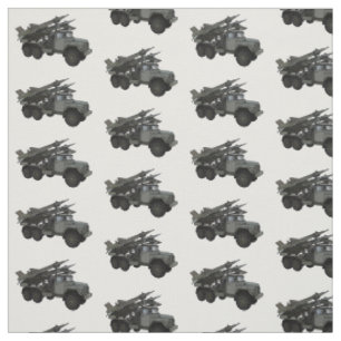 Missile vehicle cartoon illustration fabric