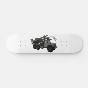 Missile vehicle cartoon illustration skateboard