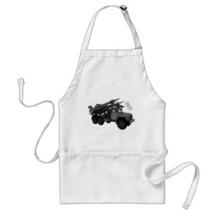Missile vehicle cartoon illustration standard apron