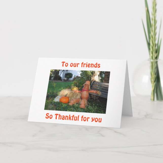 MISSING BEST FRIENDS AT THANKSGIVING HOLIDAY CARD (Front)