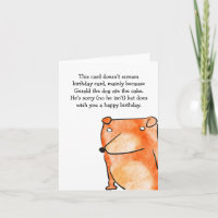 Missing cake birthday card