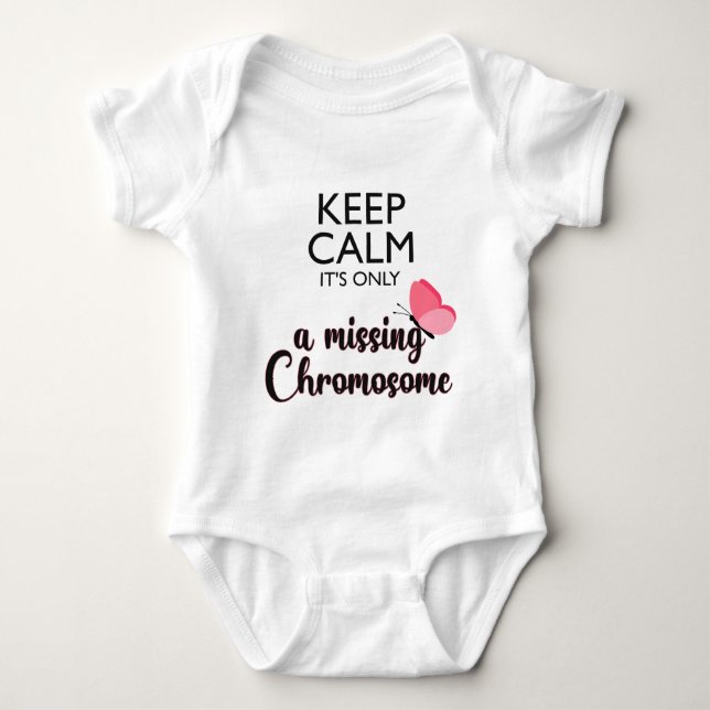 Missing Chromosome Turner syndrome awareness Baby Bodysuit (Front)