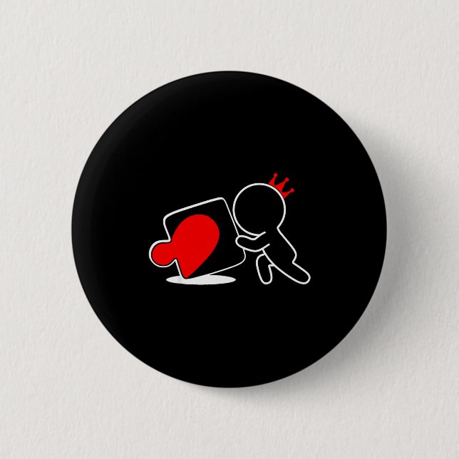 Missing Ece Heart Puzzle Couple Matching Valentine 6 Cm Round Badge (Front)