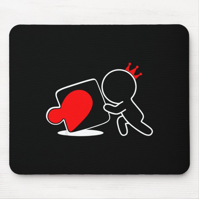 Missing Ece Heart Puzzle Couple Matching Valentine Mouse Pad (Front)