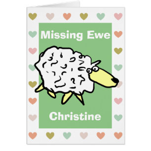 Missing Ewe Sheep Cartoon