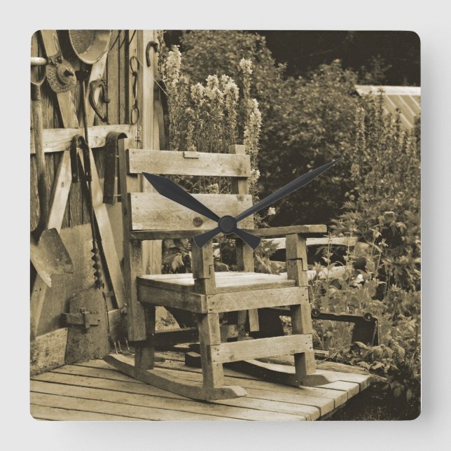 Missing Her Square Wall Clock (Front)