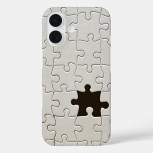 Missing Jigsaw Puzzle Piece White iPhone 16 Case
