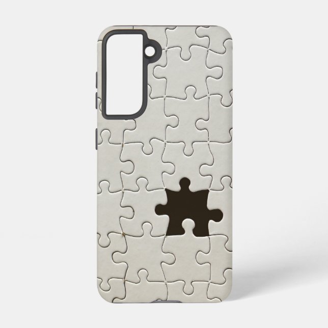 Missing Jigsaw Puzzle Piece White Samsung Galaxy S21 Case (Back)
