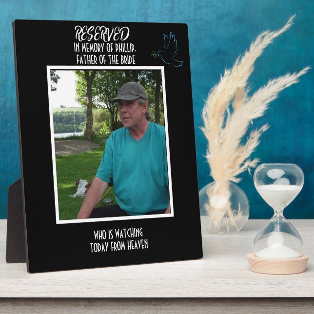 Missing Loved One Wedding Memorial Plaque (Side)