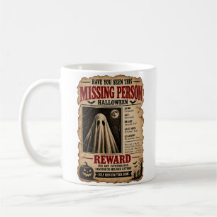 Missing Person Ghost Halloween Coffee Mug