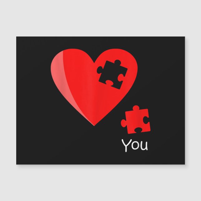 Missing Piece Heart Puzzle Valetines Day Shirt Gif (Front)