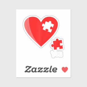Missing Piece Heart Puzzle Valetines Day Shirt Gif
