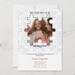 Missing Piece Photo Adoption Invitation