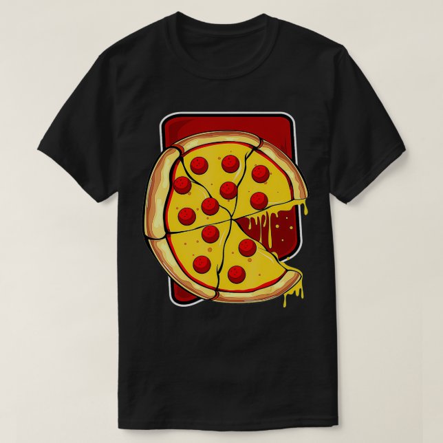 Missing Piece Pizza Slice Matching Couple Valentin T-Shirt (Design Front)