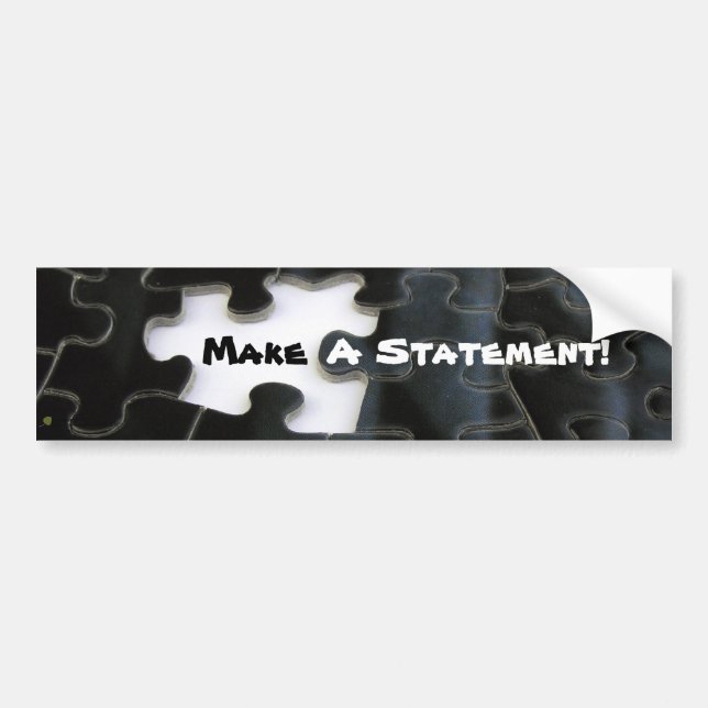 Missing Puzzle Piece Bumper Sticker (Front)