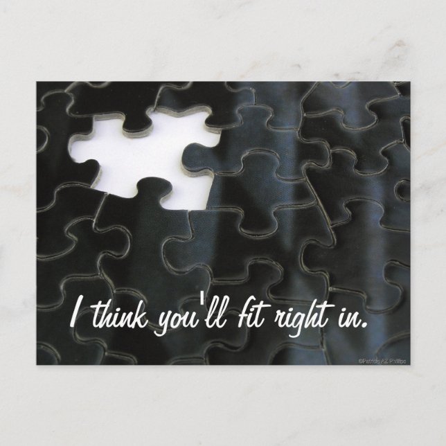 Missing Puzzle Piece Postcard (Front)