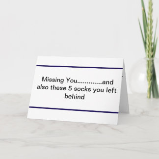Missing You - 5 socks Card