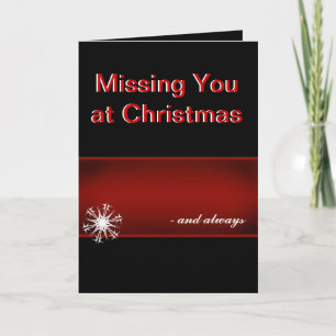 Missing you at Christmas Holiday Card