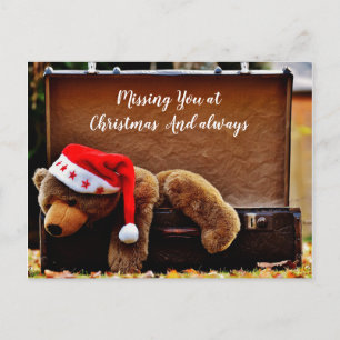 Missing you at Christmas Holiday Postcard