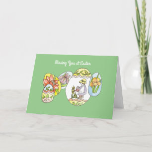 Missing you at easter holiday card