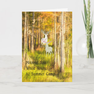 Missing You at Summer Camp Card with Deer