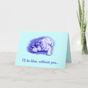 Missing You Bulldog Card