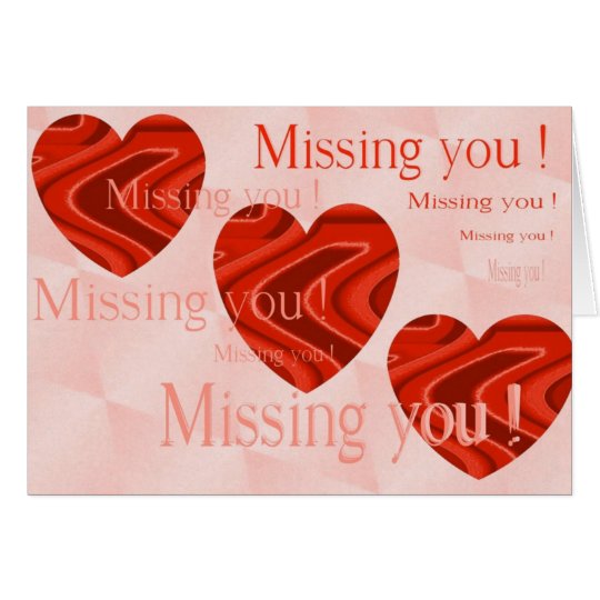 missing you card